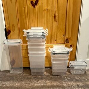 Clear Plastic Food Storage Container Set